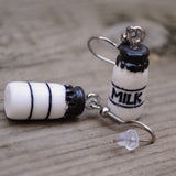 Mini milk bottles earrings