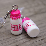 Mini milk bottles earrings