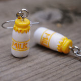 Mini milk bottles earrings