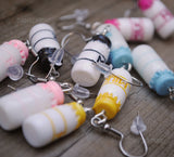 Mini milk bottles earrings