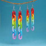 Rainbow Chain Earrings