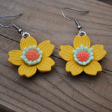 Layered Sakura blossom Flower earrings