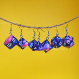 80's Dreams Swirl RPG dice earrings