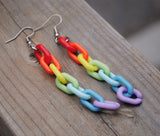 Rainbow Chain Earrings