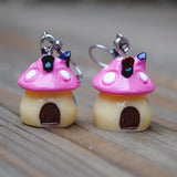 Fairytale Mushroom houses earrings