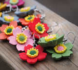 Layered Sakura blossom Flower earrings