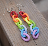 Rainbow Chain Earrings