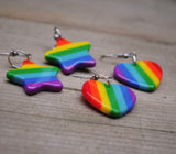 2 pairs of Rainbow Stars and Hearts