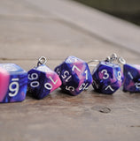 80's Dreams Swirl RPG dice earrings