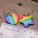 2 pairs of Rainbow Stars and Hearts