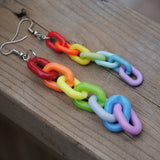 Rainbow Chain Earrings