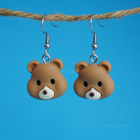 Stoic Bear head earrings