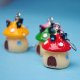 Fairytale Mushroom houses earrings