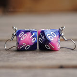 80's Dreams Swirl RPG dice earrings