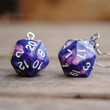 80's Dreams Swirl RPG dice earrings