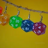 20 Sided RPG dice earrings  - 20mm