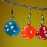 6 Sided RPG dice earrings  - 14mm