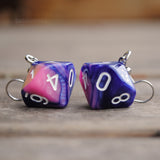 80's Dreams Swirl RPG dice earrings