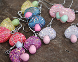 Cosmic sparkle mushroom earrings