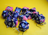 80's Dreams Swirl RPG dice earrings