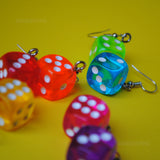 6 Sided RPG dice earrings  - 14mm