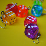 6 Sided RPG dice earrings  - 14mm