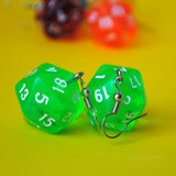 20 Sided RPG dice earrings  - 20mm