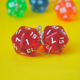 20 Sided RPG dice earrings  - 20mm