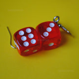 6 Sided RPG dice earrings  - 14mm