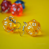 20 Sided RPG dice earrings  - 20mm