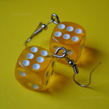 6 Sided RPG dice earrings  - 14mm