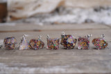 Clear Sparkle RPG dice earrings