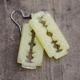 Razorblade sparkle earrings