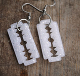 Razorblade sparkle earrings