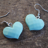 Faceted candy hearts earrings