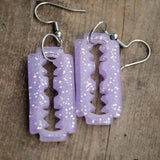 Razorblade sparkle earrings