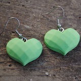 Faceted candy hearts earrings