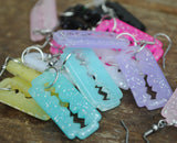 Razorblade sparkle earrings