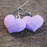 Faceted candy hearts earrings