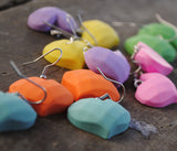 Faceted candy hearts earrings