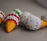 Large Greedyguts ice cream cones earrings