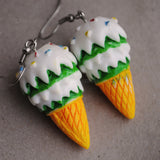 Large Greedyguts ice cream cones earrings