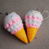 Large Greedyguts ice cream cones earrings