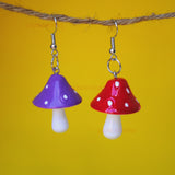 Large Fairytale Mushroom earrings - 6 colors!