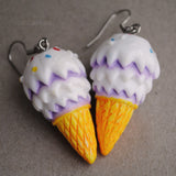 Large Greedyguts ice cream cones earrings