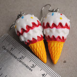 Large Greedyguts ice cream cones earrings