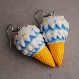 Large Greedyguts ice cream cones earrings