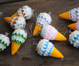 Large Greedyguts ice cream cones earrings