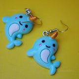 Chunky Narwhal Earrings