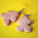 Gingerbread cream sandwich cookie earrings